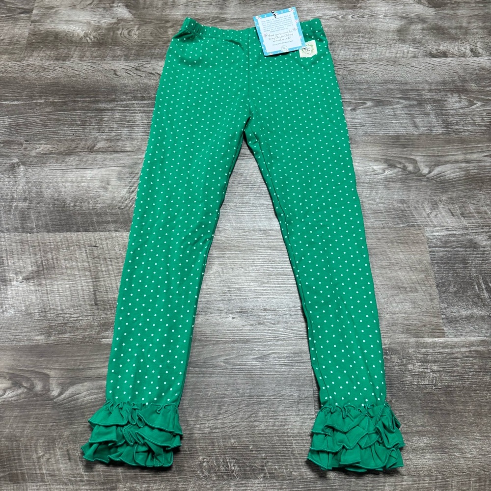 Olivia Mae Green Polka Dot Pants Size 14/16 NWT